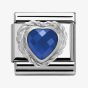 Nomination CLASSIC Silvershine Blue Faceted Hearts Charm 330603/007