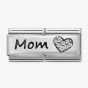 Nomination CLASSIC Silvershine Double Link Heart Mom Charm 330731/06