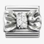Nomination Stainless Steel & Silver Cubic Zirconia Bow Charm 330323/11