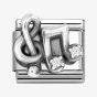 Nomination Stainless Steel & Silver Cubic Zirconia Music Note Charm 330323/12