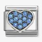 Nomination Composable Classic Blue Cubic Zirconia Heart Charm 330322/28