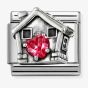 Nomination Composable Classic Red Heart Cubic Zirconia House Charm 330327/32