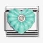 Nomination Composable Classic Cubic Zirconia Turquoise Heart Charm 330512/26