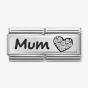 Nomination CLASSIC Silvershine Double Link Mum Heart Charm 330731/07
