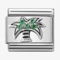Nomination CLASSIC Silvershine Symbols Palm With Green Cubic Zirconia Charm 330304/26