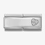 Nomination CLASSIC Silvershine Symbols Stainless Steel Cubic Zirconia Heart Double Charm 330731/09