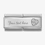 Nomination CLASSIC Silvershine Symbols Stainless Steel Cubic Zirconia Heart Double Charm 330731/09