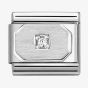 Nomination CLASSIC Symbols Octagon White Cubic Zirconia Charm 330311/17