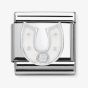 Nomination CLASSIC Silvershine White Horse Shoe Charm 330305/12