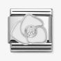 Nomination CLASSIC Silvershine White Rose Flower Charm 330305/06
