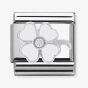 Nomination CLASSIC Silvershine  White Four Leaf Clover Charm 330305/14