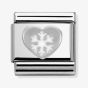 Nomination CLASSIC Silvershine Christmas Heart and Snowflake Charm 330204/02