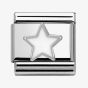 Nomination CLASSIC Silvershine Symbols White Star Charm 330202/04