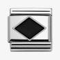 Nomination CLASSIC Silvershine Symbols Black Rhombus Charm 330202/10