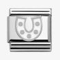 Nomination CLASSIC Silvershine Symbols White Horseshoe Charm 330202/07