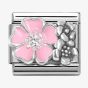 Nomination CLASSIC Silvershine Oxidised & Pink Enamel Flowers Charm 330325/02