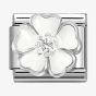 Nomination CLASSIC Silvershine White Flower Charm 330321/15