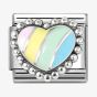Nomination Stainless Steel & Silver Multi-Coloured Dotted Heart Charm 330204/37