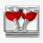 Nomination Composable Classic Red Wine Glasses Charm 330204/50
