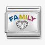 Nomination CLASSIC Silvershine Family Zirconia Heart Charm 330306/08 *