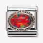 Nomination CLASSIC Silvershine Ornate Settings Red Opal Charm 330503/08