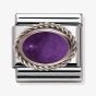Nomination CLASSIC Silvershine Ornate Settings Amethyst Charm 330504/02