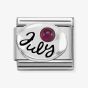 Nomination CLASSIC Silvershine Symbols July Ruby Birthstone Charm 330505/07