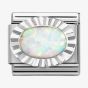 Nomination CLASSIC Composable Oval White Opal Fluted Bezel Charm 330507/07