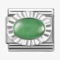 Nomination CLASSIC Composable Oval Green Aventurina Fluted Bezel Charm 330507/23