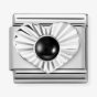 Nomination CLASSIC Composable Black Agate Heart Fluted Bezel Charm 330508/02
