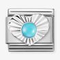 Nomination CLASSIC Composable Turquoise Heart Fluted Bezel Charm 330508/06