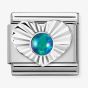 Nomination CLASSIC Composable Green Opal Heart Fluted Bezel Charm 330508/26