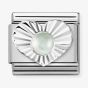 Nomination CLASSIC Composable Milky Aquamarine Heart Fluted Bezel Charm 330508/31