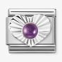 Nomination CLASSIC Composable Amethyst Heart Fluted Bezel Charm 330508/35