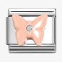 Nomination CLASSIC Silvershine Pink Butterfly Synthetic Stone Charm 330509/14