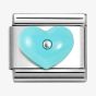Nomination CLASSIC Silvershine Blue Heart Charm 330509/16
