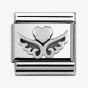 Nomination CLASSIC Silvershine Oxidised Heart with Wings Charm 330101/13
