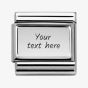 Nomination CLASSIC Silvershine Plates Plain Engravable Charm 330104/01