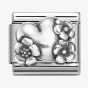 Nomination CLASSIC Silvershine Oxidised Heart And Flowers Charm 330101/74