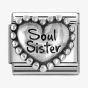 Nomination CLASSIC Silvershine Silver Beaded Heart Soul Sister Charm 330101/82