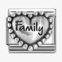 Nomination CLASSIC Silvershine Silver Beaded Heart Family Charm 330101/84