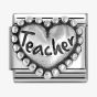 Nomination Stainless Steel & Silver Teacher Bead Heart Charm 330101/89