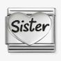 Nomination Composable Classic Sister Heart Charm 330114/20