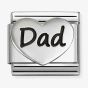 Nomination Composable Classic Dad Heart Charm 330114/24