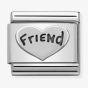 Nomination CLASSIC Silvershine Friend Heart Charm 330101/18