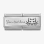 Nomination CLASSIC Silvershine Stainless Steel Engraved Cat Double Charm 330710/17