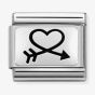 Nomination CLASSIC Silvershine Closed Heart and Arrow Charm 330109/40