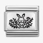 Nomination CLASSIC Composable Plates Rabbit with Flowers Charm 330111/20