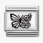 Nomination CLASSIC Composable Plates Butterfly with Flowers Charm 330111/22