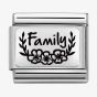 Nomination CLASSIC Composable Plates Family with Flowers Charm 330111/33